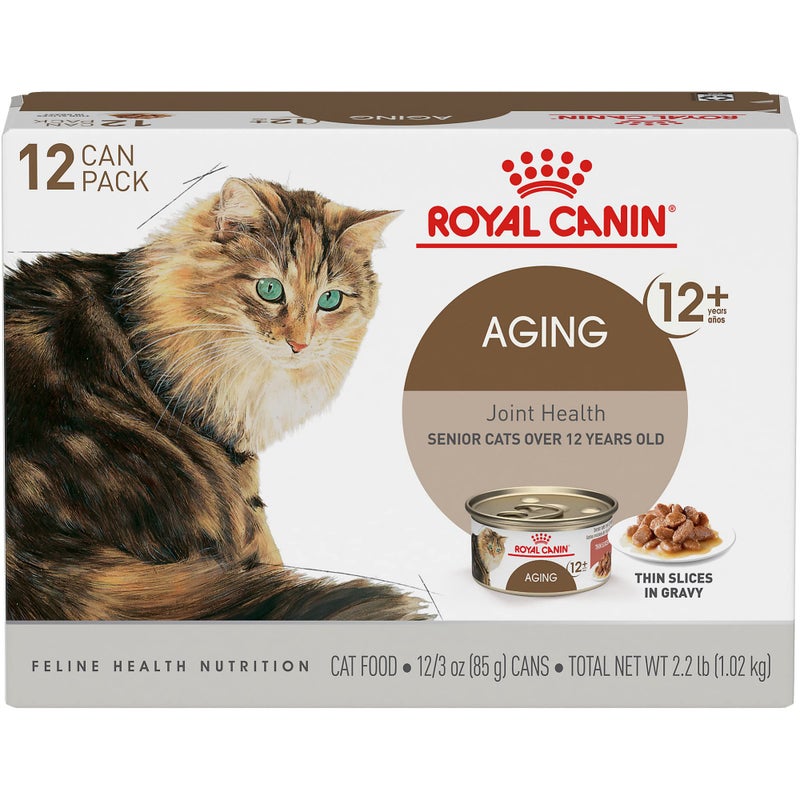 Royal Canin Feline Health Nutrition Aging 12+ Senior Thin Slices in Gravy Cat Food, 3 oz (Pack of 12) - Image 1